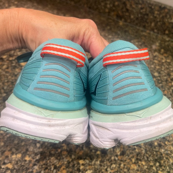 Hoka Women's Bondi 7 Aqua Running Shoes size 9 - Picture 3 of 10